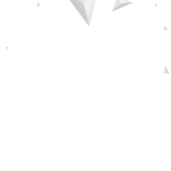 Silver Triangle Background White Vector. Polygon Shadow Template. Gray Shatter Banner. Shard Cover. Grizzly Crystal Tile.