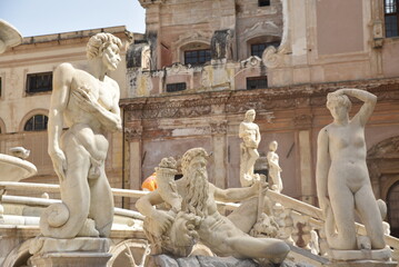 Fontana della Vergogna à Palerme. Sicile