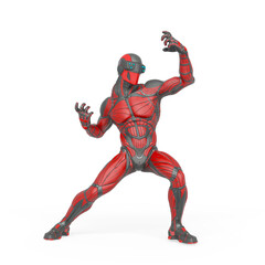 super hero in action on an exosuit