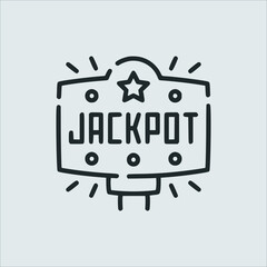 jackpot icon vector icon.Editable stroke.linear style sign for use web design and mobile apps,logo.Symbol illustration.Pixel vector graphics - Vector