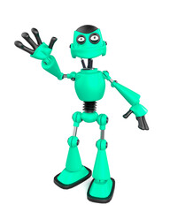 nice robot saying hello