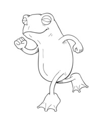 Toad running to coloring