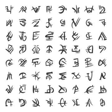 Set of original runes design