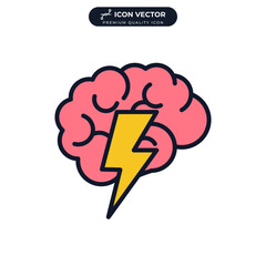brainstorm icon symbol template for graphic and web design collection logo vector illustration
