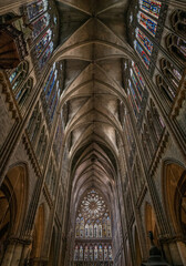 The interior of Metz Cathedral