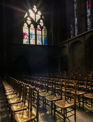 Fototapeta premium The interior of Metz Cathedral