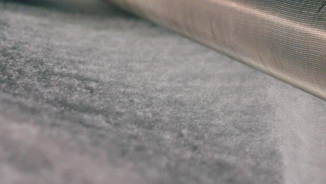 Production of non-woven materials. Factory for the production of synthetic winterizer. Syntepon manufacturing process