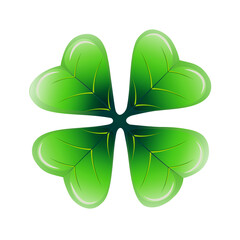 clover leaf on a white background vector illustration