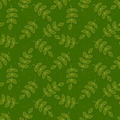 Floral seamless leaves branches pattern for fabrics and packaging and gifts and linens and kids and wrapping paper