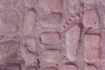 foot lined with stone