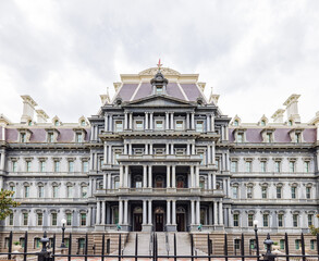 Overcast view of Eisenhower Executive Office Building