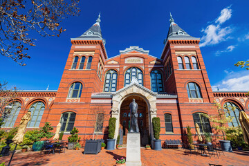 Sunny view of the Smithsonian Arts Industries Building