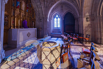 Fototapeta na wymiar Interior view of the Washington National Cathedral