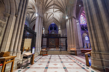 Fototapeta na wymiar Interior view of the Washington National Cathedral