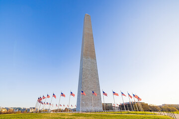 Sunny view of the Washington Monument