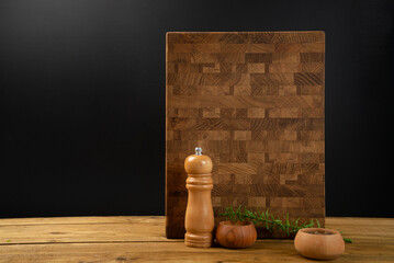 Ecological wooden cutting board. Professional cutting board