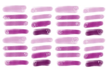 Set with paint markers stripes for magazines and cards and hobbies and notebooks and stickers and kids