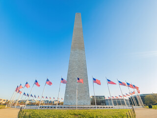 Fototapeta premium Sunny view of the Washington Monument
