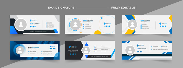 Modern Email signature template design, personal email signature templates, Email signature design ideas, outlook, professional email signature design, personal social media cover.