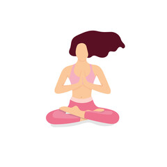 silhouette of a yoga woman