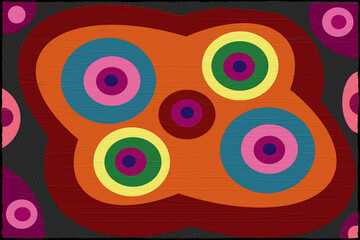 Colorful striped pattern. Wavy stylish abstract background.