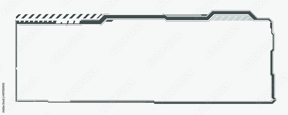 Poster Futuristic Vector HUD Interface Screen Design. Digital callouts titles. HUD UI GUI futuristic user interface screen elements set. High tech screen for video game. Sci-fi concept design