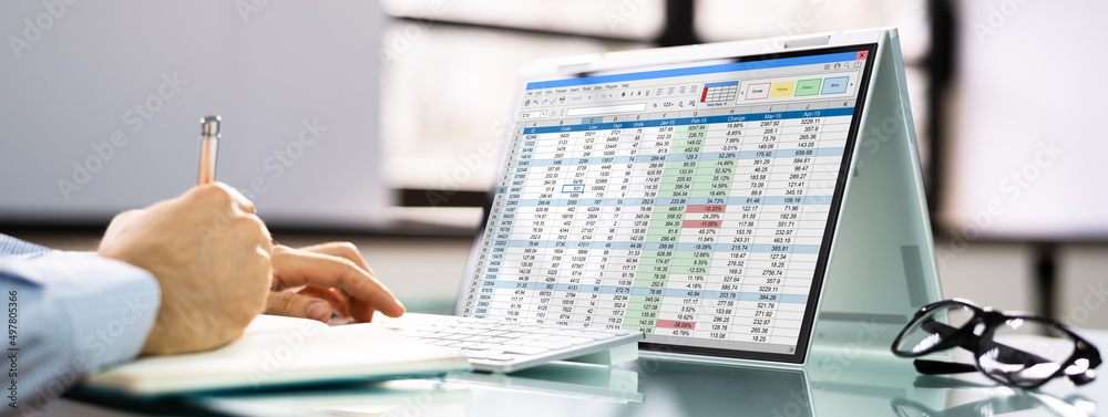 Poster Electronic Spreadsheet Analyst Or Auditor Using Software