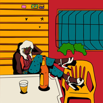 Portrait person at the bar