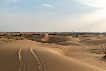 Sand mountain carves in Abu Dhabi