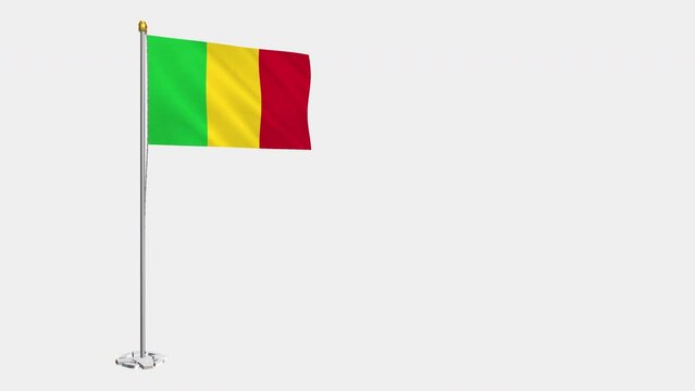 A loop video of the entire Mali flag swaying in the wind.