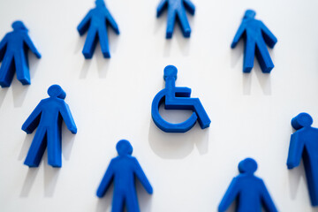 Social Inequality And Discrimination Concept. Disabled Person
