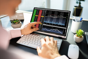 Fototapeta premium Online Business Analytics And KPI Dashboard