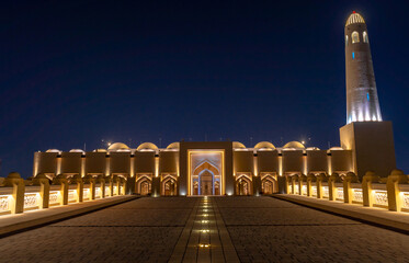 One of the beautiful mosque in Qatar. State Grand Mosque of Qatar