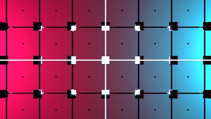 Naklejka premium Pink blue abstract background pattern. Conceptual shape background design. 3D render illustration.