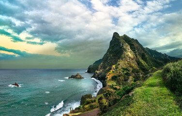 Madeira island, incredible beauty nature scenery. Viewpoint (Miradouro) of Sao Cristovao with...