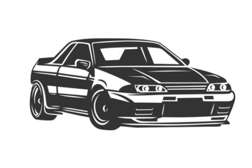 Sport muscle car vector illustration.
