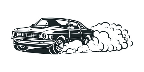 Drift sport team print for t-shirt, emblems and logo.