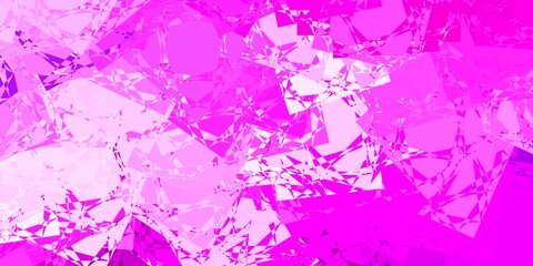 Obraz premium Light Purple, Pink vector texture with random triangles.