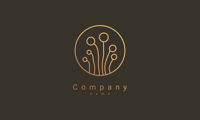 Floral Logo Template, Aesthetic Logo Template
