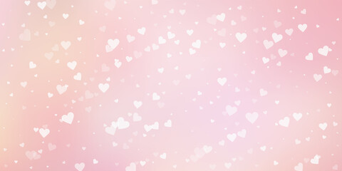 White heart love confettis. Valentine's day fallin