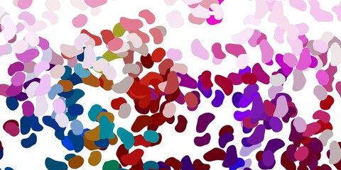 Light multicolor vector background with random forms.