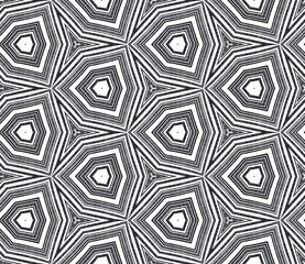 Medallion seamless pattern. Black symmetrical