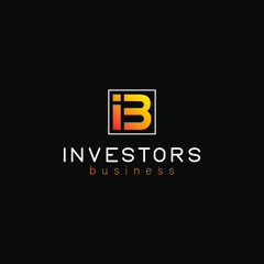 I B Creative Unique Professional Investors Business Logo Design, Modern Minimal Letter Logo Design. Premium Concept Design.