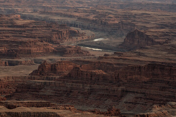 Colorado River Winds Through The Desert Outside Of Moab
