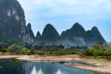 Scenery of the Lijiang River Scenic Spot in Guilin, Guangxi, China
