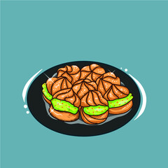 choux pastry illustration