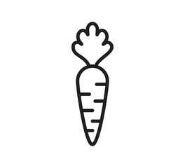 Carrot icon vector logo design template