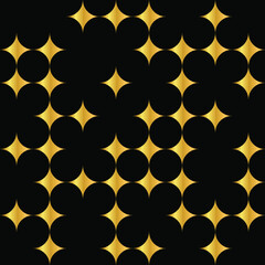 Gold Pattern, Seamless Geometric Pattern for Design Wallpaper, Fashion Print, Trendy Decor, Home Textile, Retro Decor. Vector Illustration. Golden background