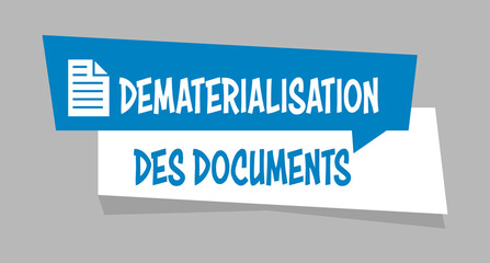 Logo dématérialisation des documents.