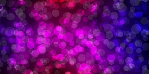 Dark Blue, Red vector backdrop with circles.